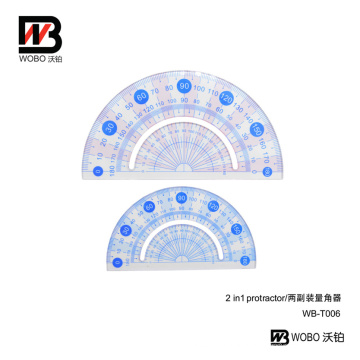 Office Stationery Plastic Protractor Ruler for School